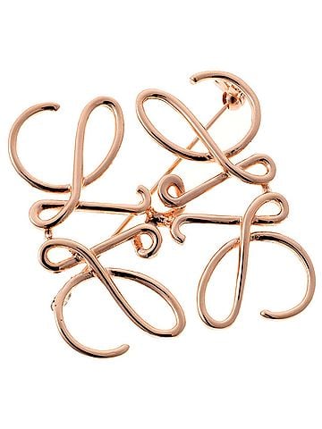 Loewe Loewe Anagram Brooch, 111.27.027, Metal, Rose Gold (view 2)