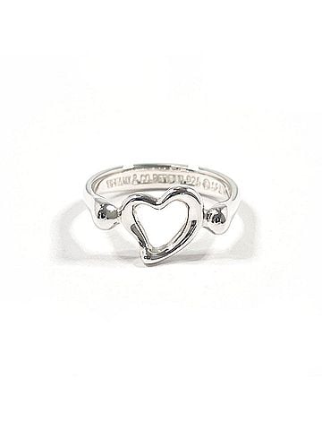 Tiffany & Co. TIFFANY&Co. Tiffany Open Heart Elsa Peretti Ring, Sterling Silver 925, Silver, Women's (view 1)