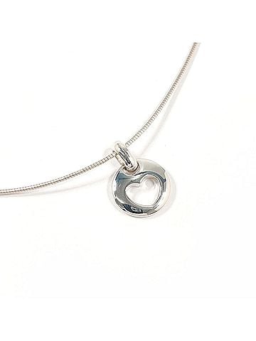 Tiffany & Co. TIFFANY&Co. Tiffany Pierced Heart Necklace, Sterling Silver 925, Silver, Women's (view 1)
