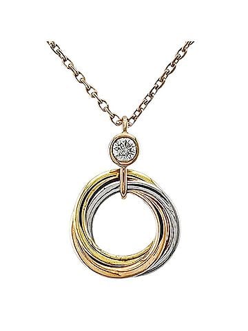 Cartier Cartier Baby Trinity Necklace, 18K Pink Gold, Diamond, Women's, CARTIER (view 1)