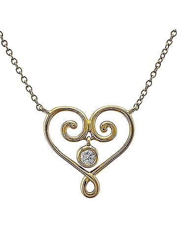 Tiffany & Co. Tiffany & Co. Venezia Goldoni Necklace, 18K Yellow Gold, Diamond, Women's, Heart Design (view 1)
