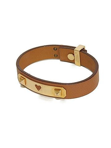 Hermès Hermes HERMES Bracelet As de Coeur T2 Ace Brown S Heart Studs Veau Swift Gold Z Stamp Women's (view 1)