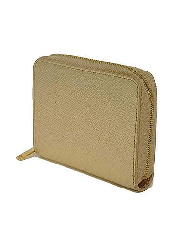 Céline Celine CELINE Coin Case, Laminated, Compact, Zip-around, New Logo, Metallic Gold, 10B663BG5.35OR, Men's & Women's (view 2)