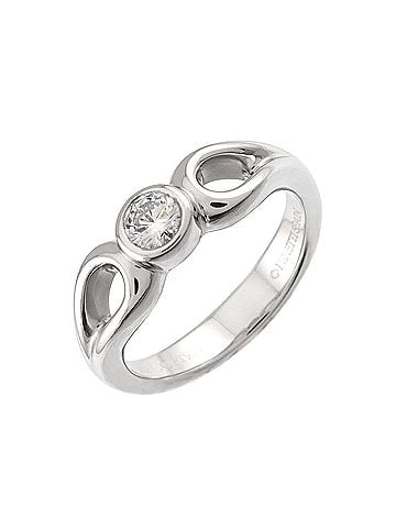 Tiffany & Co. Tiffany & Co. Double Teardrop Ring with Diamonds, Platinum (Pt) (view 1)