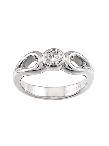 Tiffany & Co. Tiffany & Co. Double Teardrop Ring with Diamonds, Platinum (Pt) (view 2)