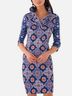 Gretchen Scott Designs Graphic Polka Dots Blue Orange Casual Dress Size XL - photo 4