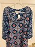 Gretchen Scott Designs Graphic Polka Dots Blue Orange Casual Dress Size XL - photo 10