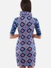 Gretchen Scott Designs Graphic Polka Dots Blue Orange Casual Dress Size XL - photo 5