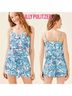 Lilly Pulitzer 100% Polyester Print Blue White Jumpsuit Size M - photo 5