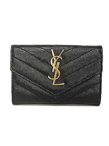 Yves Saint Laurent Yves Saint Laurent Saint Laurent Paris Monogram Small Envelope Quilted Calfskin Bi-fold Wallet, Black, 414404 BOW01 1000, Men's & Women's (view 1)