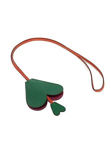 Hermès Hermes HERMES Necklace Heart Bell Clochette Coup Random Logo Ring Petit H Taurillon Clemence Chevre H1070518 Men's Women's (view 1)
