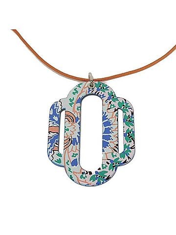 Hermès Hermes HERMES Necklace Attrage Pendant Cord Strap Enamel Multicolor Women's (view 1)
