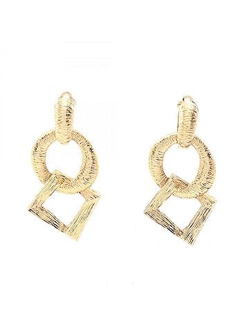 Yves Saint Laurent Yves Saint Laurent earrings, gold-plated jewelry, women's, gold tone. (view 1)