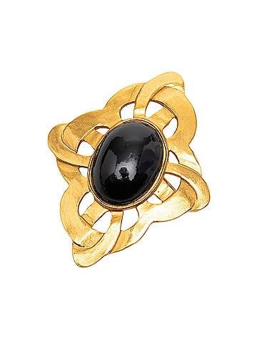 Chanel Gold Plated Gripoix Brooch (view 1)