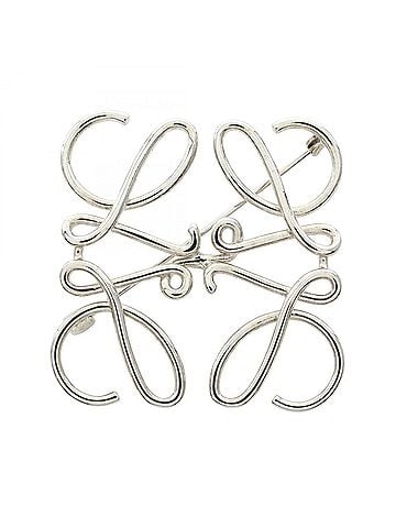 Loewe Loewe Anagram Brooch, Stainless Steel, Silver Tone, Women's Accessory (view 1)