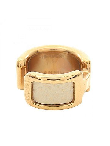 Hermès Hermes Olympe PM accessory, gold plated (GP), Veau Epsom leather, women's, gold/ivory tones. (view 1)