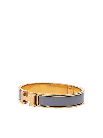 Hermès Hermes Click H PM Bracelet, Gold and Light Purple Plated Enamel, Women's. (view 2)