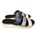 Nine West Black White Silver Sandals Size 9 - photo 2