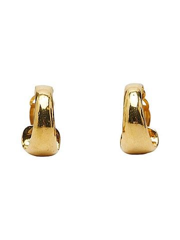 Chanel Chanel Vintage Coco Mark Earrings, Gold Plated, Women's CHANEL (view 1)