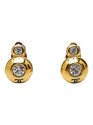 Chanel Chanel Coco Mark Bijou Earrings, Gold Plated, Women's CHANEL (view 2)