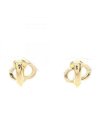 Christian Dior Christian Dior Dior CD Logo Earrings, Gold Plated (GP), Women's, Tone (view 2)
