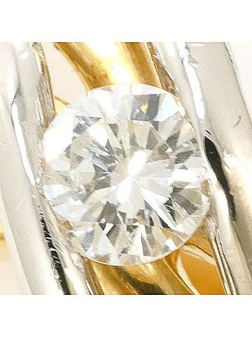 Unbranded PT900 Platinum 18K Yellow Gold Ring with 0.10ct Diamond, Total Weight 3.6g, Jewelry (view 2)