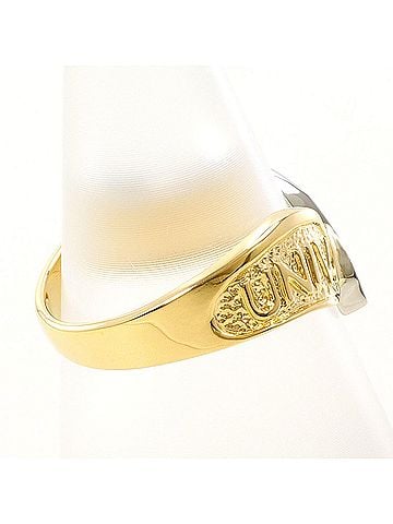 Unbranded PT900 Platinum 18K Yellow Gold Ring with Diamond (carat weight not stamped), Total Weight 3.3g, Jewelry (view 2)