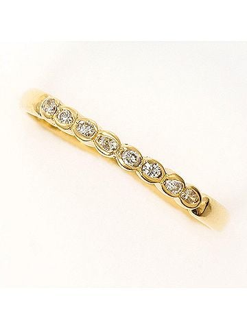 Unbranded 18K (18-karat) Yellow Gold Ring with 0.10ct Diamond, Total Weight 0.9g, Jewelry (view 1)