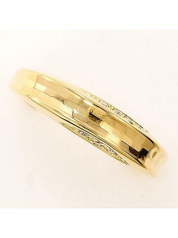 Unbranded 18K (18-karat) Yellow Gold Ring with Diamond (carat weight not stamped), Total Weight 2.5g, Jewelry (view 1)