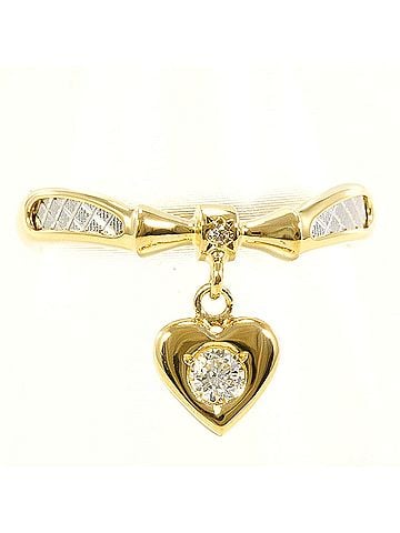 Unbranded PT900 Platinum 18K Yellow Gold Ring with 0.10ct Diamond, Total Weight 2.1g, Jewelry (view 1)