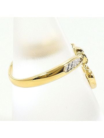 Unbranded PT900 Platinum 18K Yellow Gold Ring with 0.10ct Diamond, Total Weight 2.1g, Jewelry (view 2)