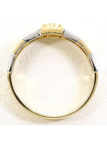 Unbranded PT900 Platinum 18K Yellow Gold Ring with 0.13ct Diamond, Total Weight 2.9g, Jewelry (view 2)
