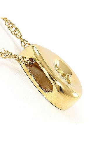 Unbranded 18K (18-karat) Yellow Gold Necklace with 0.05 ct Diamond, Total Weight 1.5g, 40cm Length, Jewelry (view 2)