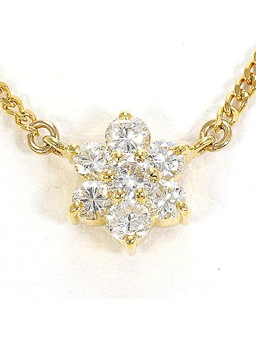 Unbranded 18K (18-karat) Yellow Gold Necklace with 0.30ct Diamond, Total Weight 2.6g, 41cm, Jewelry (view 1)