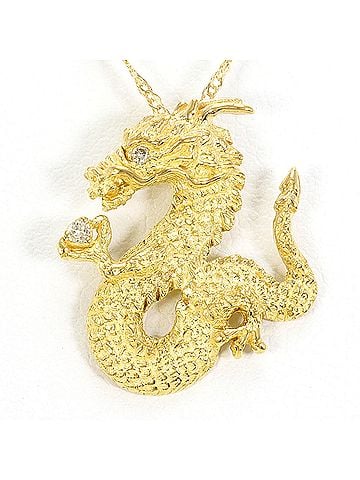 Unbranded 18K (18-karat) Yellow Gold Necklace with 0.03ct Diamond, Total Weight 2.8g, 40cm Length, Jewelry (view 1)
