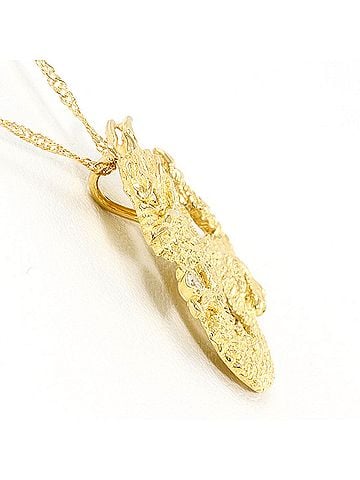 Unbranded 18K (18-karat) Yellow Gold Necklace with 0.03ct Diamond, Total Weight 2.8g, 40cm Length, Jewelry (view 2)