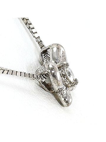 Unbranded 18K (18-karat white gold) necklace with a 0.03ct diamond, total weight 1.5g, 40cm length. Jewelry. (view 2)
