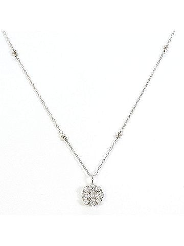 Unbranded 18K (18-karat white gold) necklace with 0.32ct diamond, total weight 1.9g, 45cm length. Jewelry. (view 1)