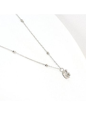 Unbranded 18K (18-karat white gold) necklace with 0.32ct diamond, total weight 1.9g, 45cm length. Jewelry. (view 2)