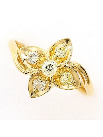 Unbranded 18K (18-karat) Yellow Gold Ring with 0.30 ct Diamond, Total Weight 2.3g, Jewelry (view 1)