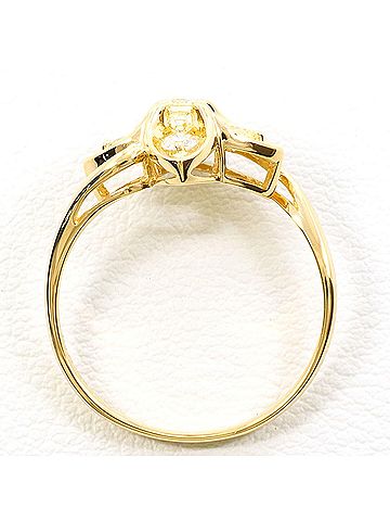 Unbranded 18K (18-karat) Yellow Gold Ring with 0.30 ct Diamond, Total Weight 2.3g, Jewelry (view 2)