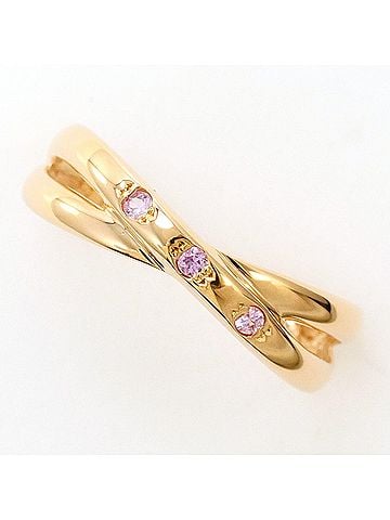 Unbranded 18K (18-karat gold) Pink Gold Ring with Sapphire, Total Weight 1.3g, Jewelry (view 1)