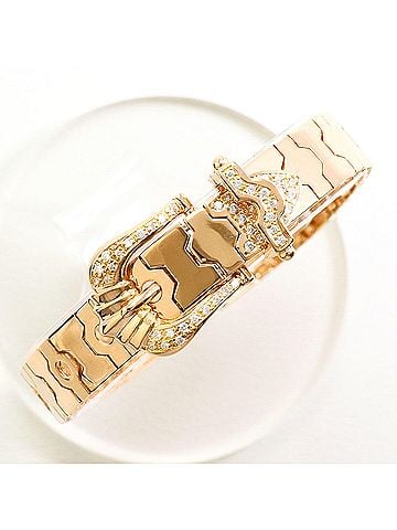 Unbranded 18K (18-karat gold) Pink Gold Bracelet with Zirconia, Total Weight 18.4g, 17cm, Jewelry (view 1)