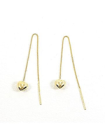 Unbranded 18K (18-karat) Yellow Gold Earrings, Total Weight 0.6g, Jewelry (view 1)