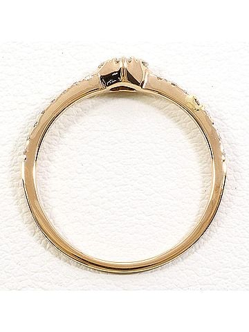 Unbranded 18K (18-karat gold) Pink Gold Ring with 0.21ct Diamond, Total Weight 1.3g, Jewelry (view 2)