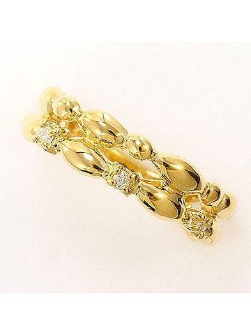 Unbranded 18K (18-karat) Yellow Gold Ring with 0.03ct Diamond, Total Weight 1.8g, Jewelry (view 1)