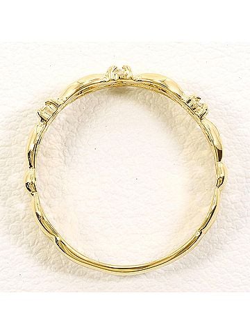 Unbranded 18K (18-karat) Yellow Gold Ring with 0.03ct Diamond, Total Weight 1.8g, Jewelry (view 2)