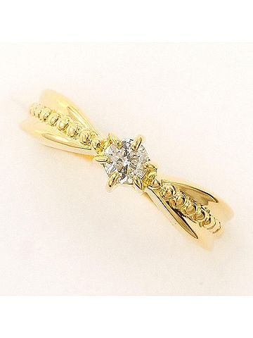 Unbranded 18K (18-karat) Yellow Gold Ring with 0.13ct Diamond, Total Weight 2.0g, Jewelry (view 1)