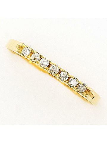 Unbranded 18K (18-karat) Yellow Gold Ring with Diamond (carat weight not stamped), Total Weight 1.0g, Jewelry (view 1)