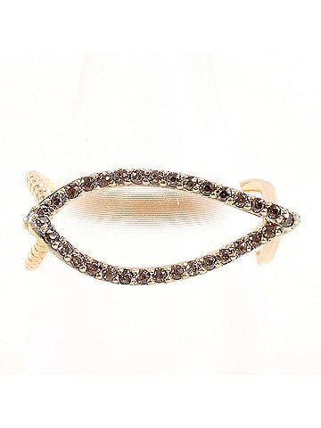 Unbranded 18K (18-karat gold) Pink Gold Ring with Brown Zirconia, Total Weight 2.4g, Jewelry (view 1)
